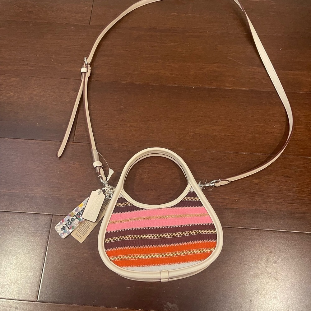nwt Coachtopia mini ergo Bag with Crossbody strap in Upcrafted Zippers - Picture 2 of 9